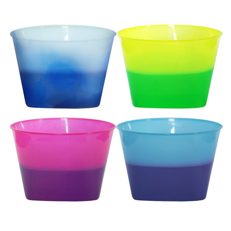 AAkron Color Changing Mood Bowl - perfect for ice cream, reacts to ice cold temperatures and changes from one vivid color to another, Set of 8, Assorted Colors- MADE IN USA - Image 1